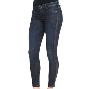 Hudson | Leather side super skinny Jeans